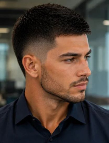 Professional Burst Fade Crew Cut