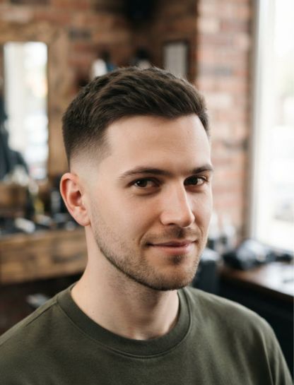 Shadow Low Taper Fade for Thinning Short Hair
