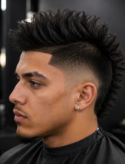 Sharp Burst Fade Faux Hawk