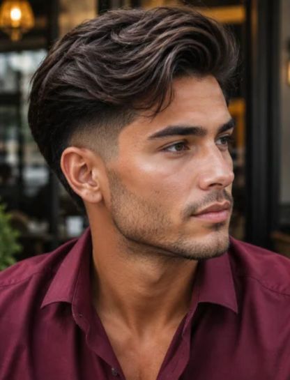 Side-Swept Burst Fade