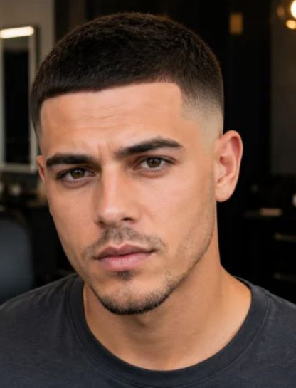 Skin Burst Fade Crew Cut