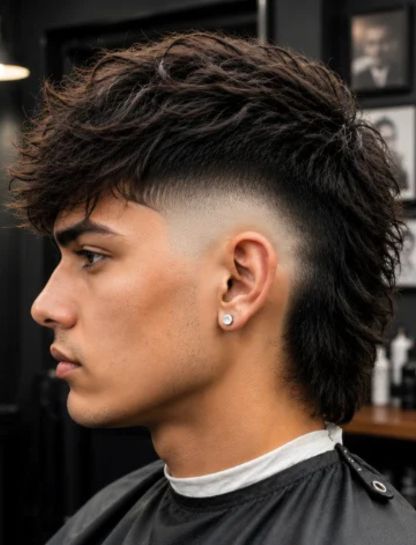 Skin Burst Fade Mullet