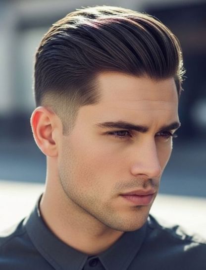 Sleek Middle Part with Short Sides