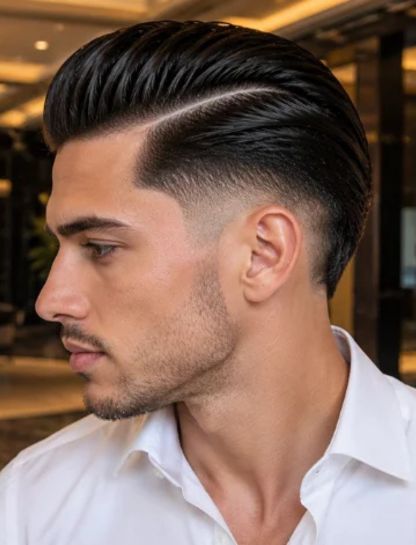 Slick Back Burst Fade Hard Part