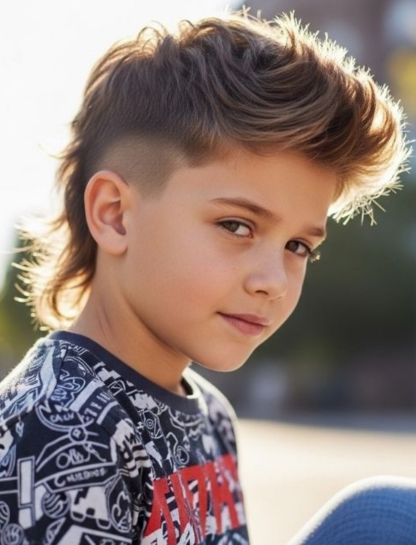 Stylish Mullet Haircut Kids