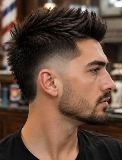 Taper Burst Fade Faux Hawk