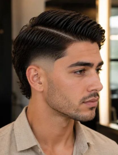  Taper Burst Fade Side Part