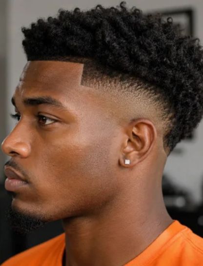 Temple Burst Fade for Black Men
