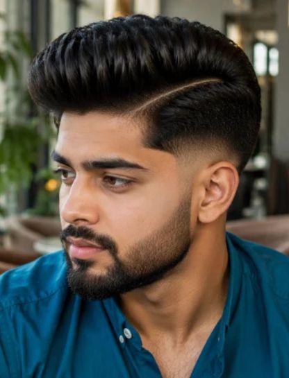 Thick Hair Burst Fade Hard Part