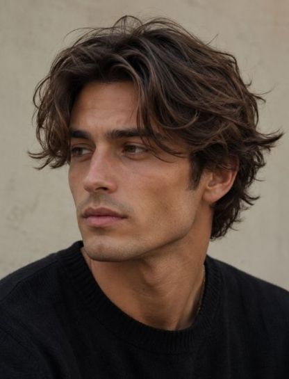 Tousled Middle Part