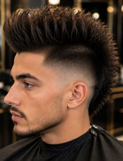 Voluminous Faux Hawk Fade