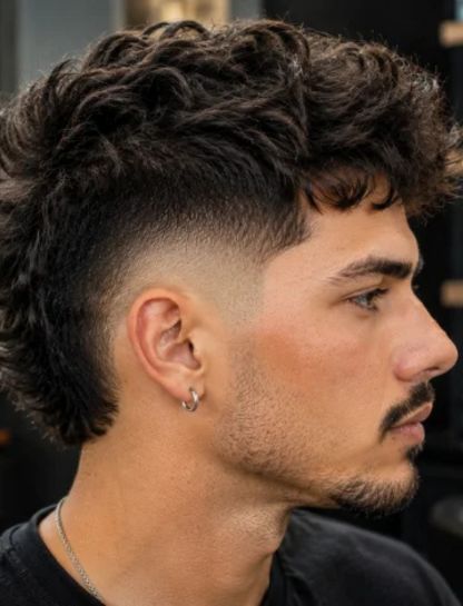 Wavy Burst Fade Faux Hawk