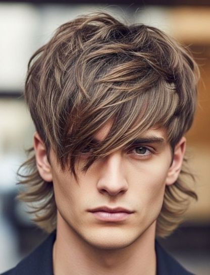 Wolf Cut Side Part