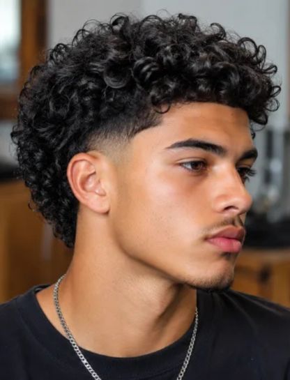 Classic Curly Burst Fade