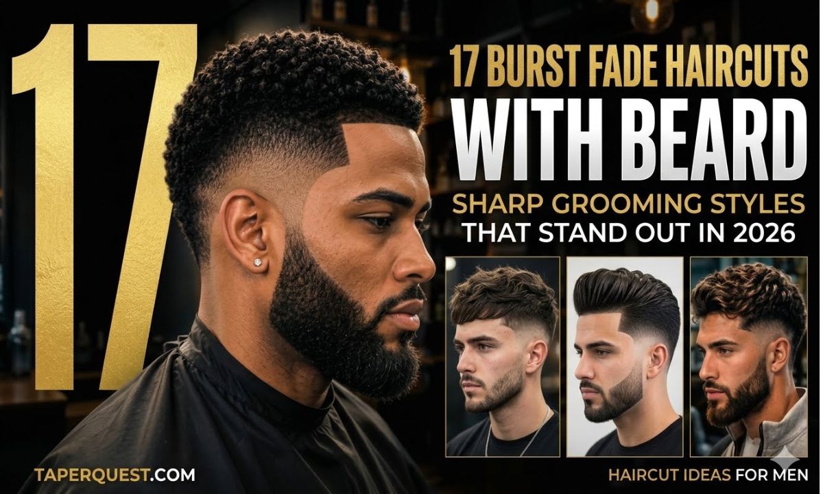 17 Burst Fade Haircuts with Beard: Sharp Grooming Styles That Stand Out in 2026