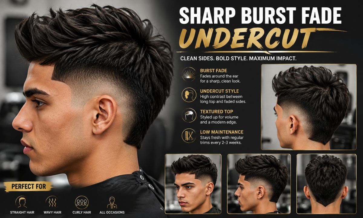 21 Sharp Burst Fade Undercut: Bold, Clean & Modern Styles for Men in 2026