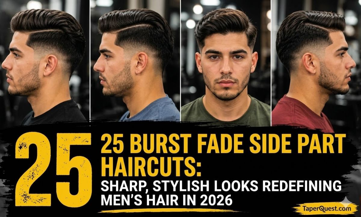 25 Burst Fade Side Part Haircuts: Sharp, Stylish Looks Redefining Men's Hair in 2026