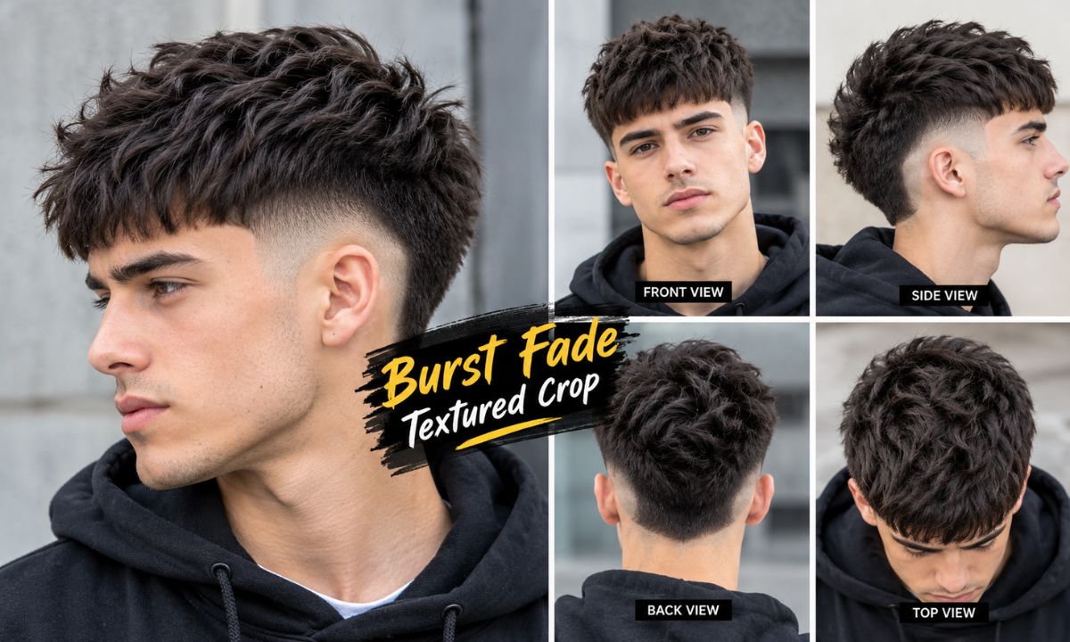 15 Best Burst Fade Textured Crop Hairstyles for Men in 2026
