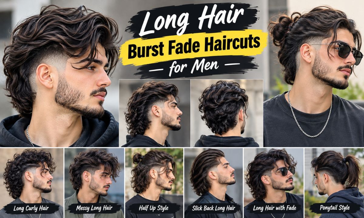 17 Long Hair Burst Fade Haircuts for Men: Modern Styles for 2026