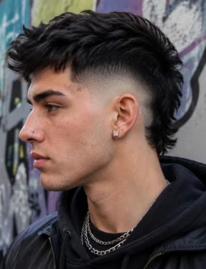 3. High Burst Fade Mullet