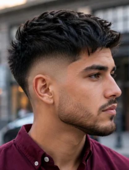 3. Mid Burst Fade Textured Crop