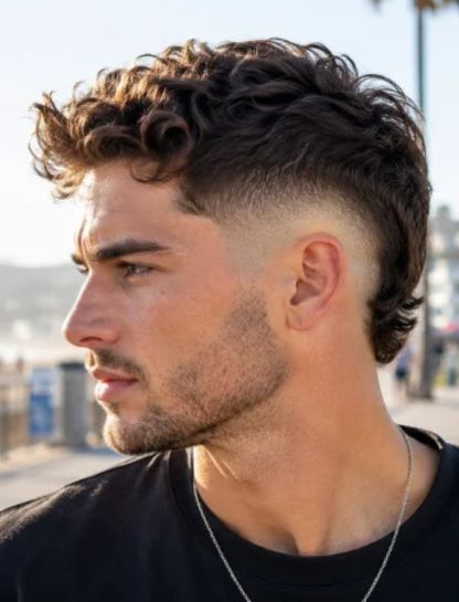 5. Wavy High Burst Fade