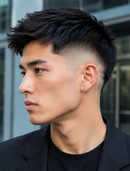 6. High Burst Fade Straight Hair