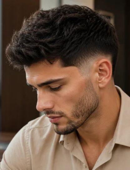 6. Taper Burst Fade Textured Crop