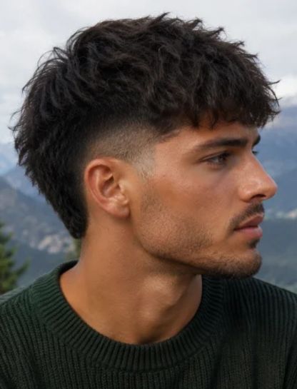 8. Long Burst Fade Textured Crop