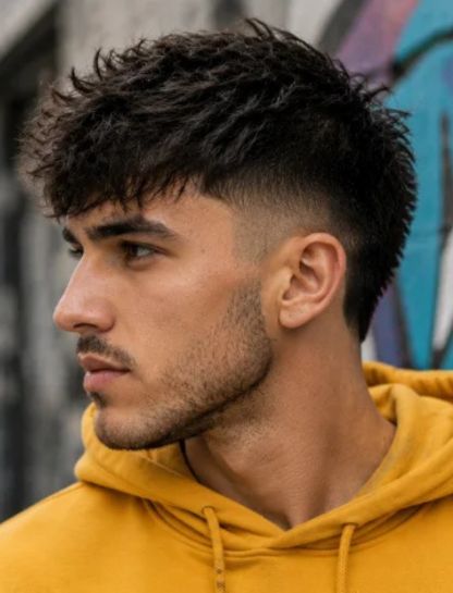 9. Messy Burst Fade Textured Crop