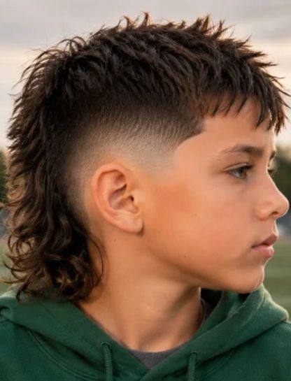 Burst Fade Mullet for Kids