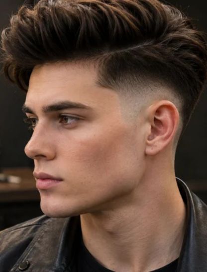 Burst Fade Undercut for Thick Hair