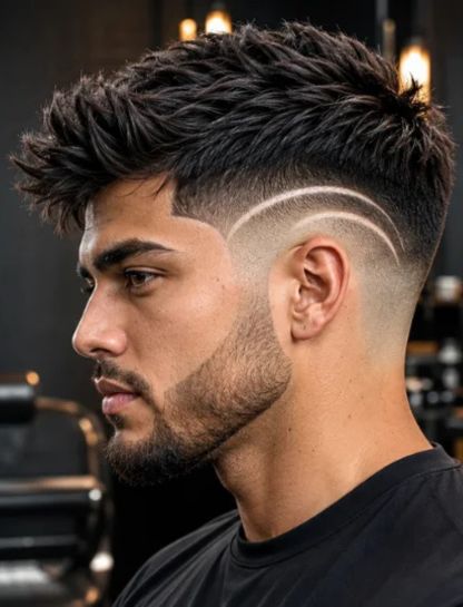 Burst Fade with Hair Design