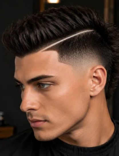 Burst Fade with Hard Part