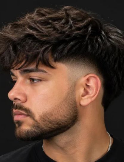 Burst Fade with Messy Top