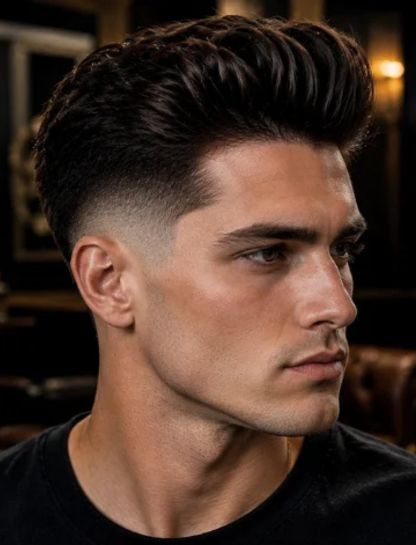 Burst Fade with Quiff