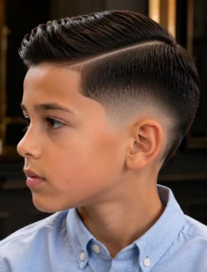 Burst Fade with Side Part