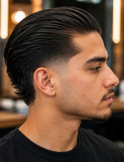 Classic Burst Fade Slick Back