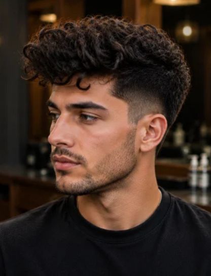 Curly Quiff Haircut