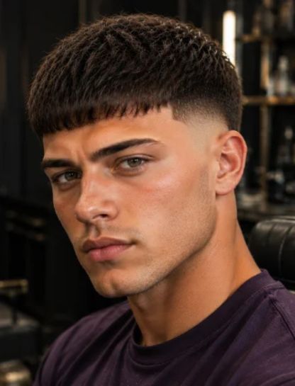 French Crop Burst Fade Fringe