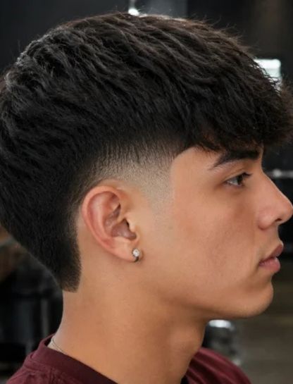 Long Fringe Burst Fade Edgar