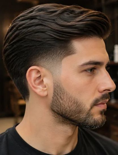 Low Burst Fade Comb Over