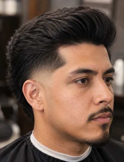 Low Burst Fade Pompadour