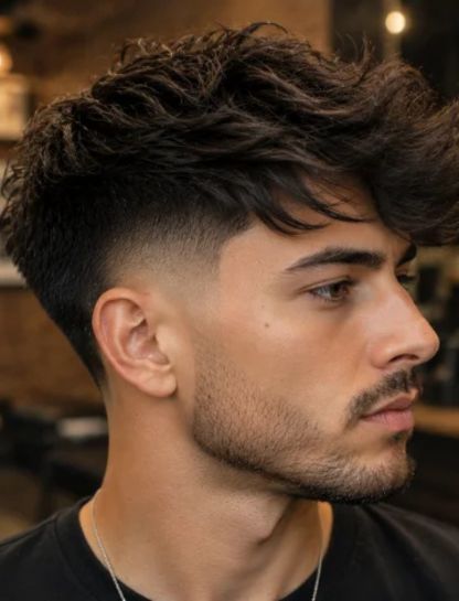 Messy Burst Fade Comb Over
