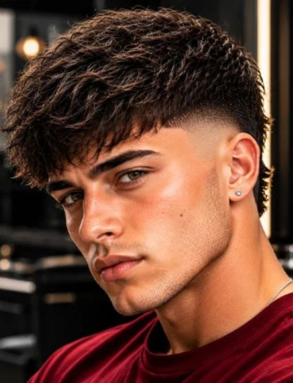 Modern Textured Fringe with Burst Fade