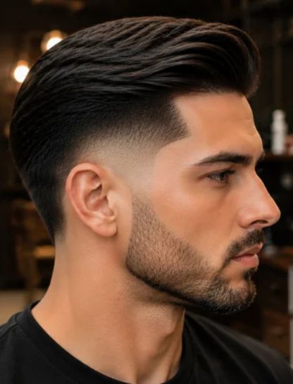 Razor Burst Fade Comb Over