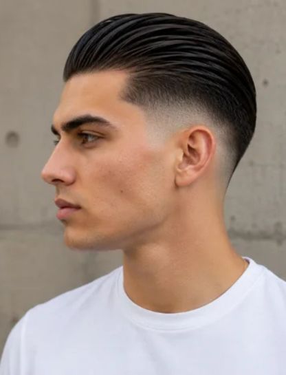 Skin Burst Fade Slick Back