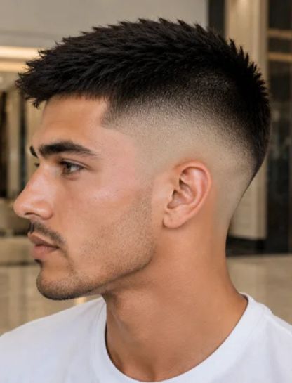Skin Straight Burst Fade