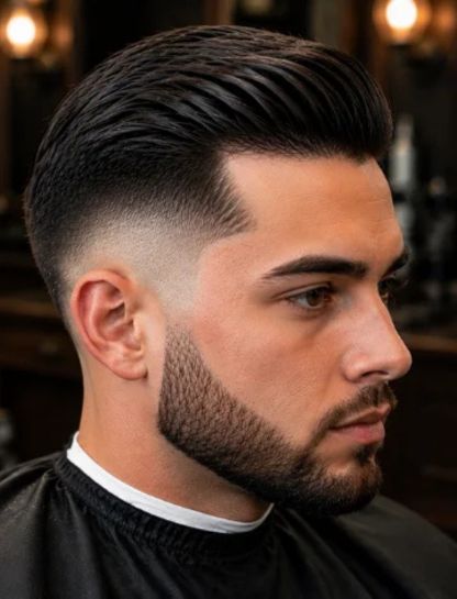 Slick Comb Over Burst Fade