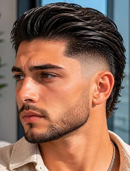 Straight Burst Fade Slick Back